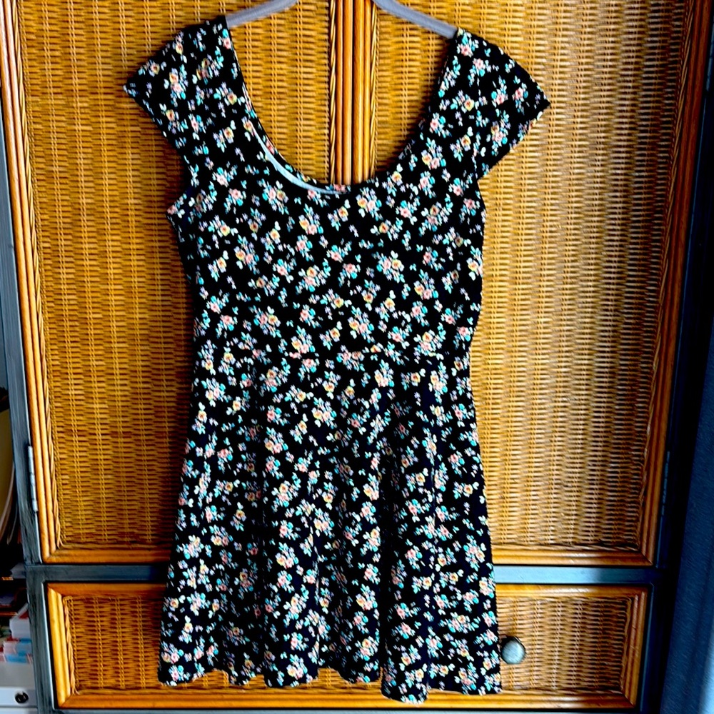 Floral Black Dress